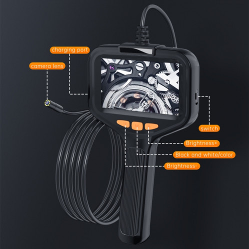 Endoscope de pipeline industriel intégré à lentilles avant P200 de 8 mm avec écran de 4,3 pouces, spécification : tube de 15 m SH6304271-012